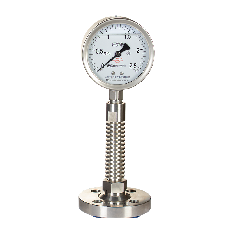 Anticorrosive and high temperature resistant pressure gauge